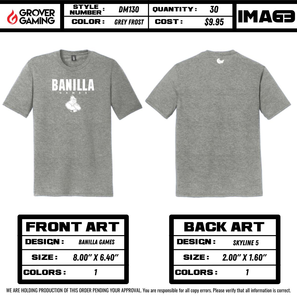 (#0203) Grover/Banilla New Tees