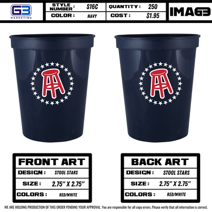 (#0224) Barstool Chicago Cups