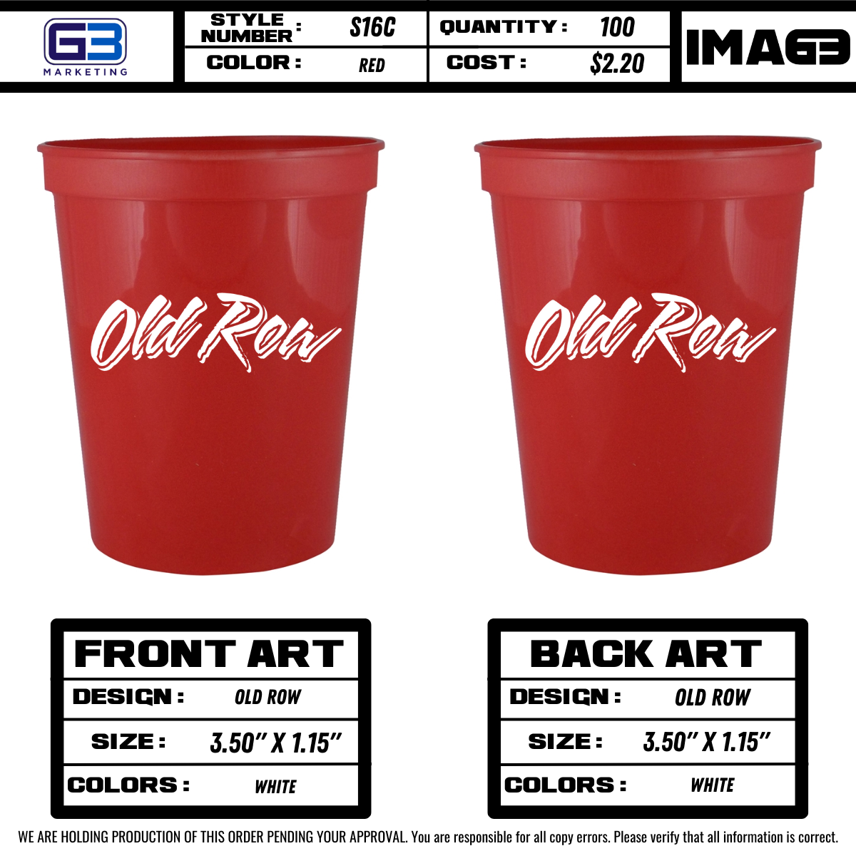 (#0224) Barstool Chicago Cups