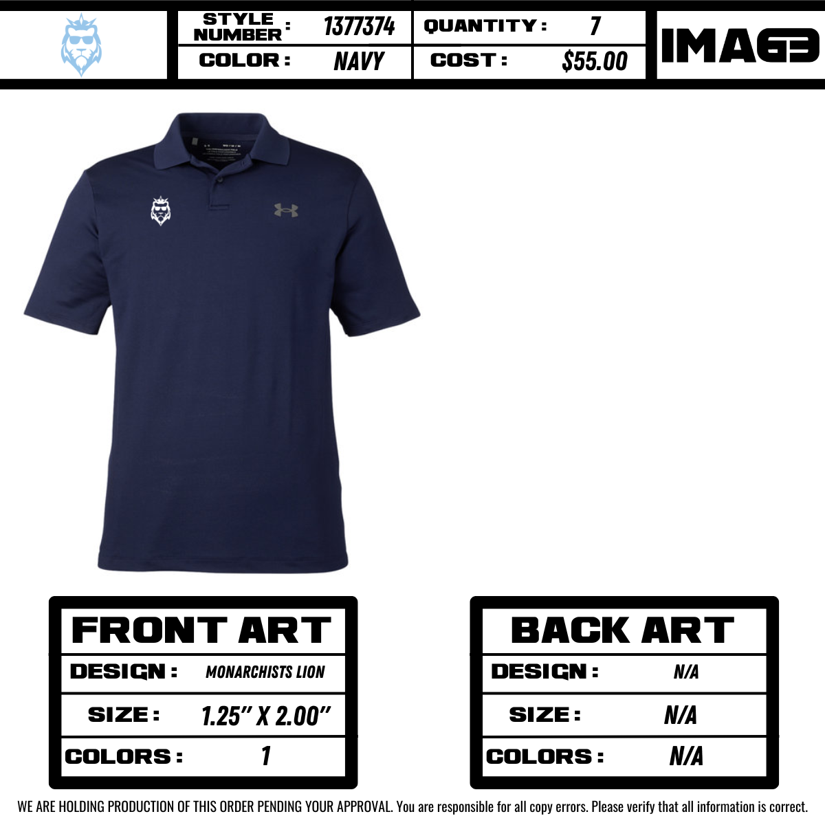 (#0194) Lion Head Polos