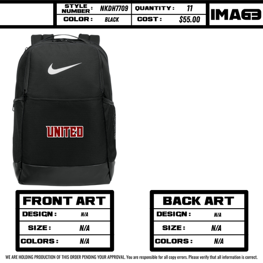 (#0342) Team United Backpacks